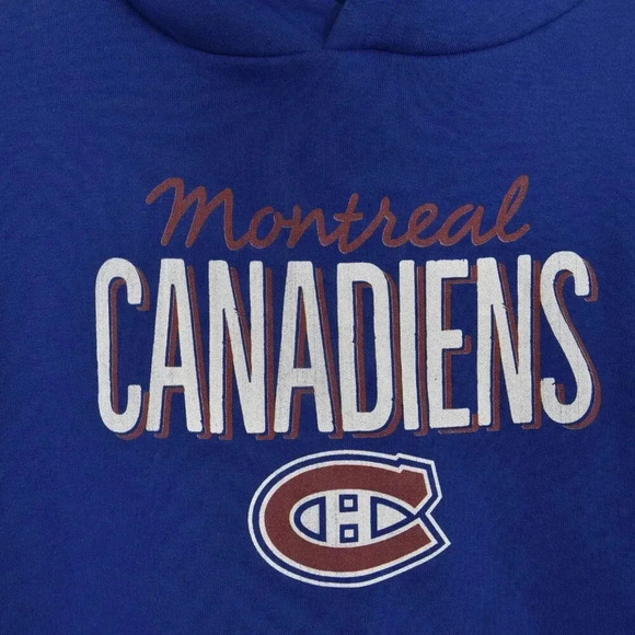NHL Montreal Canadiens Hockey Sweatshirt Hoodie  Blue Size Large - Picture 2 of 8